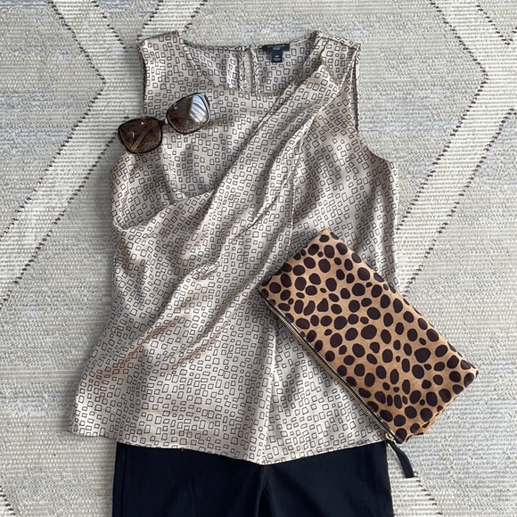 Ann Taylor Tops - Ann Taylor Petite Satin Blouse - Beige - 8P